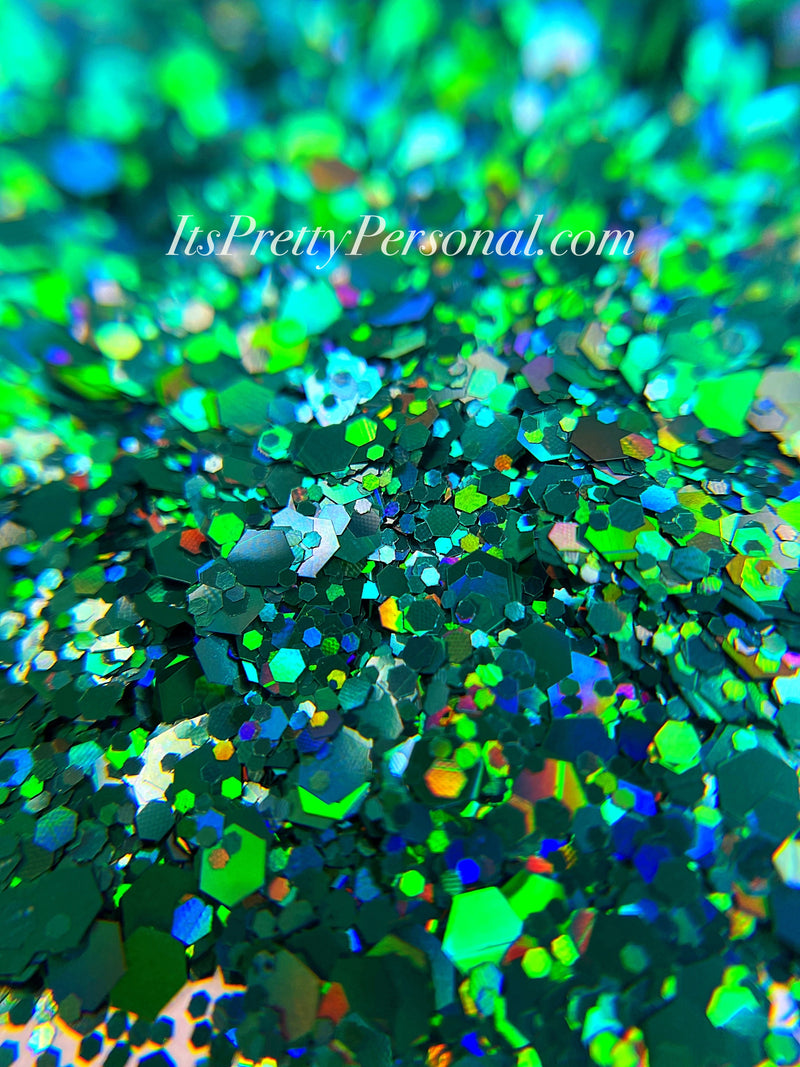 “Mystic Pine XL"- Dark Green Holographic XL