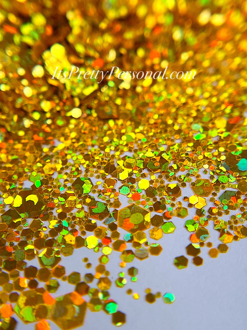 "Go For The Gold XL" -PARTY HOLOGRAPHIC- Gold Holographic Glitter