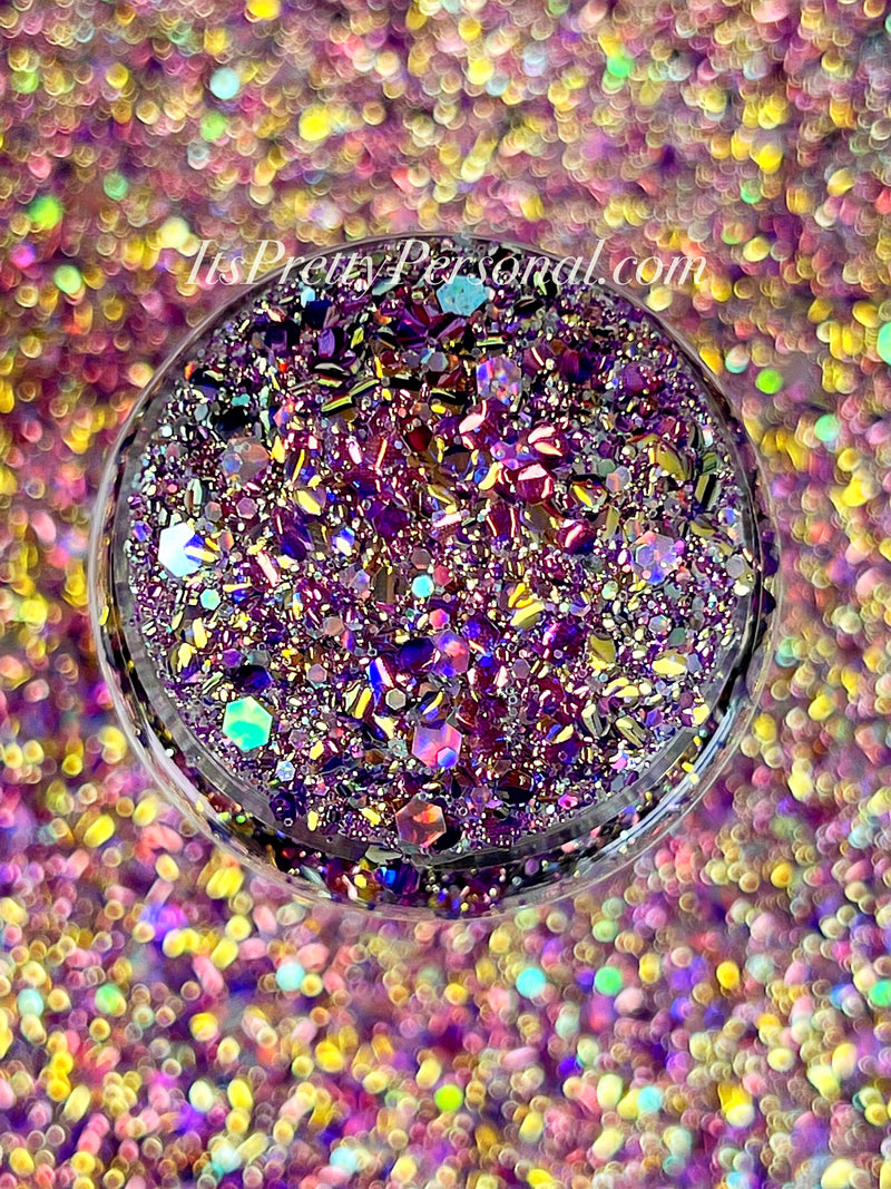 "Flower Gleam And Glow XL"- Princess Glitter Collection Purple