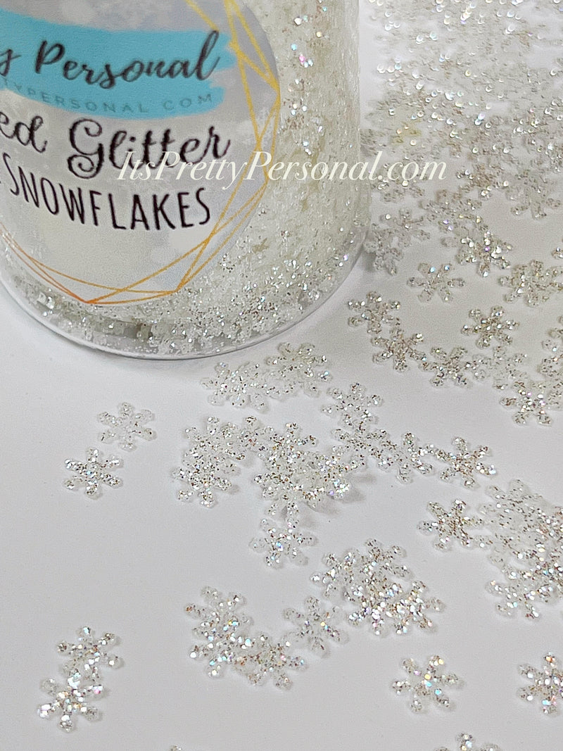 “White Snowflakes” - Glittered Glitter Collection 6mm size