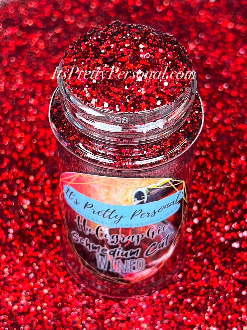SCHMedium Cut- "Wineo" - Deep Red Holographic Glitter