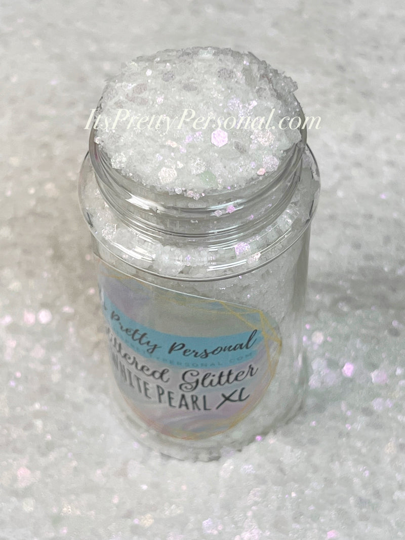 "White Pearl XL” - Glittered Glitter Collection