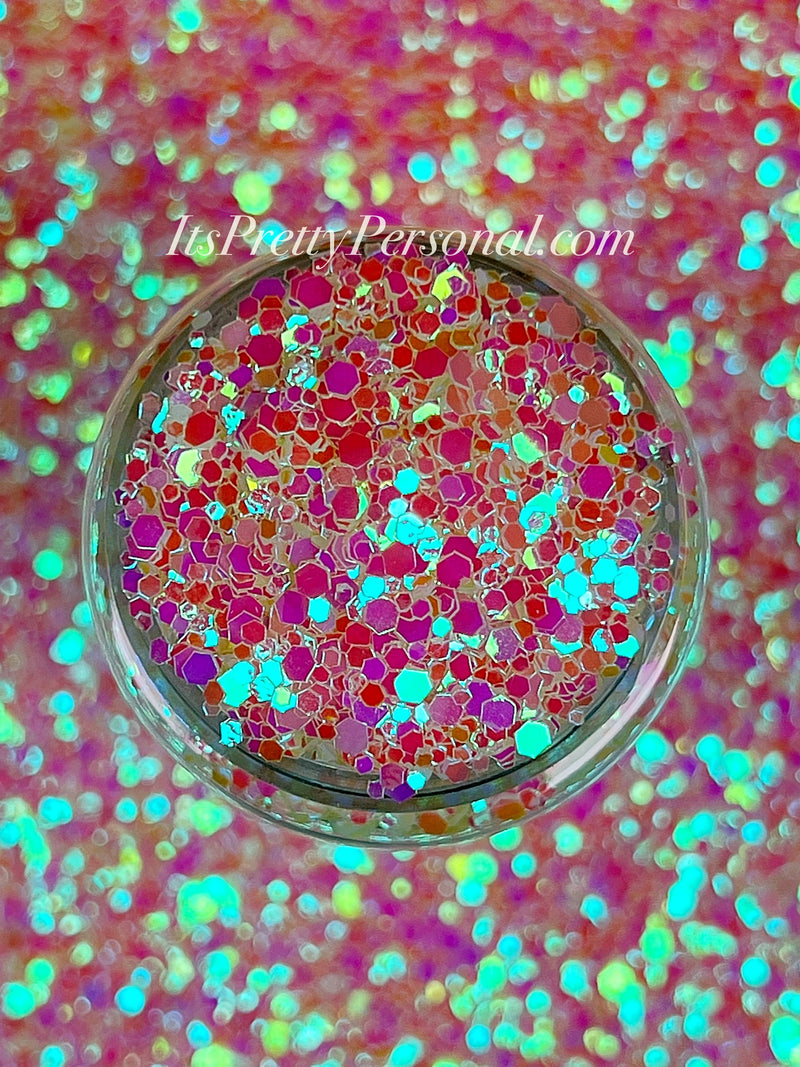 “Mystic Rose Opal Light Show XL”-GLOW Glitter