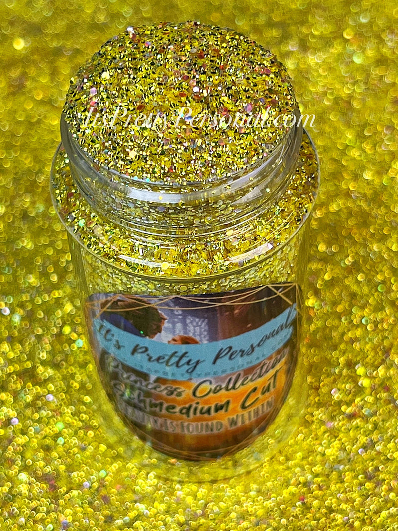 "SCHmedium Cut Beauty Is Found Within"- Princess Glitter Collection Yellow