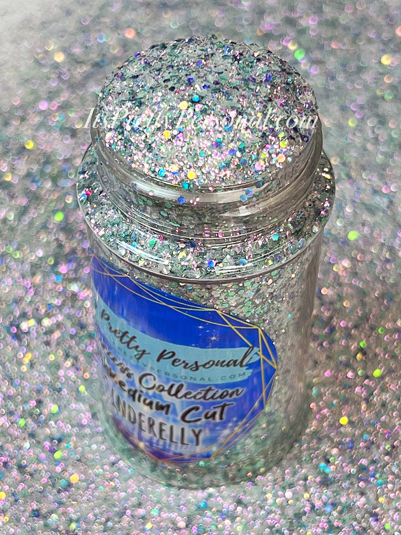 "SCHmedium Cut Cinderelly"- Princess Glitter Collection Blue/Silver