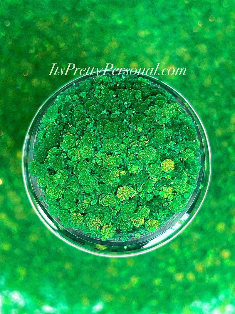 "Leap Frog Green XL” - Glittered Glitter Collection