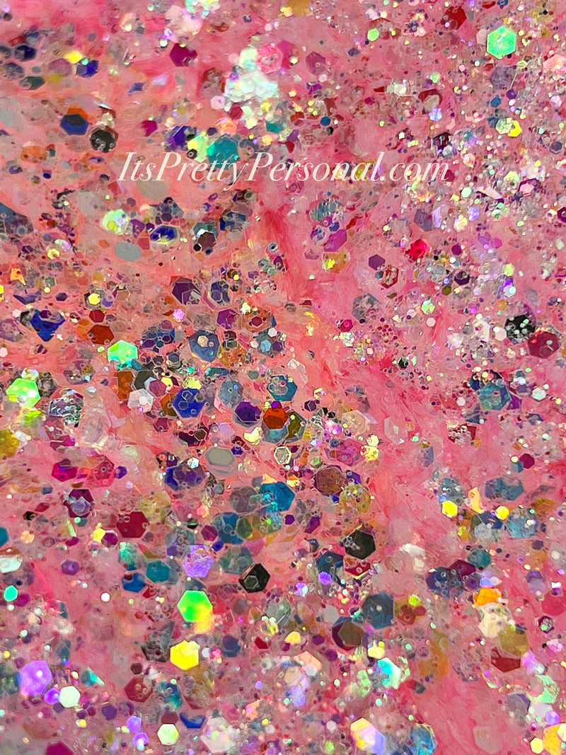 “Bubblegum Stardust XL” - Platinum Pastels Collection- Extreme Sparkle Pink XL