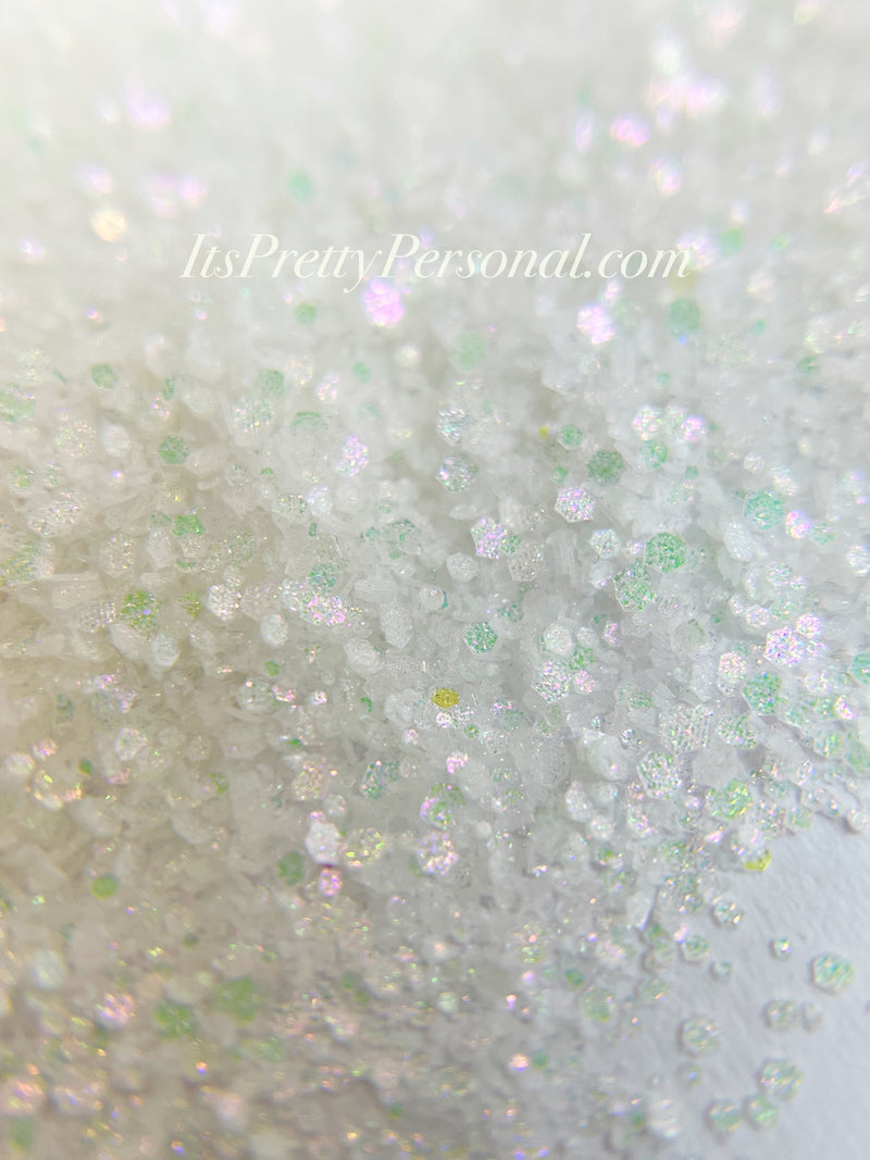 "SCHMedium Cut White Pearl” - Glittered Glitter Collection