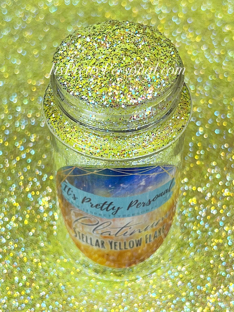 “Stellar Yellow Flare” - Platinum Pastels Collection- Extreme Sparkle Yellow