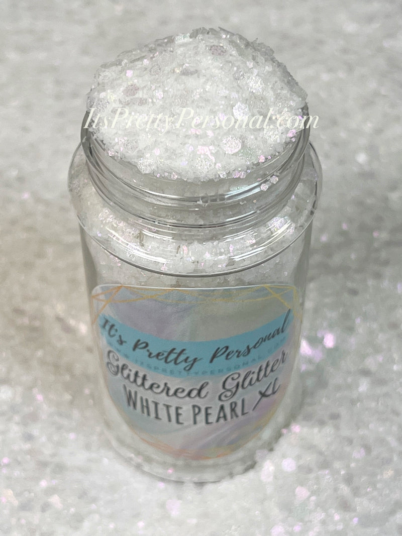 "White Pearl XL” - Glittered Glitter Collection