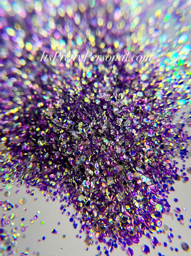 "SCHmedium Cut Flower Gleam And Glow"- Princess Glitter Collection Purple