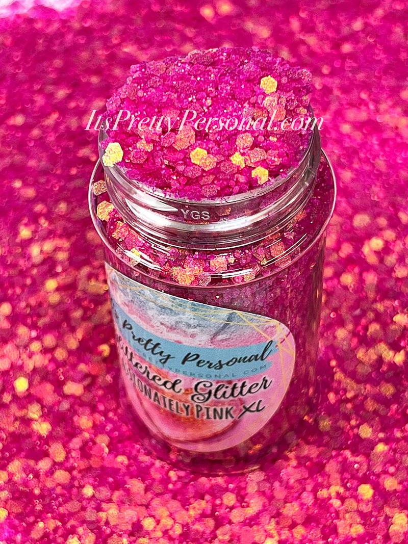 "Passionately Pink XL” - Glittered Glitter Collection