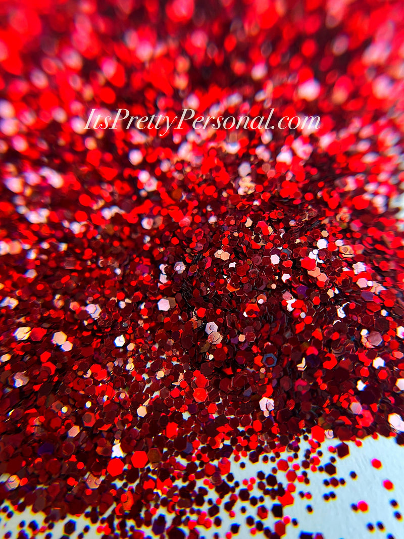 SCHMedium Cut- "Wineo" - Deep Red Holographic Glitter