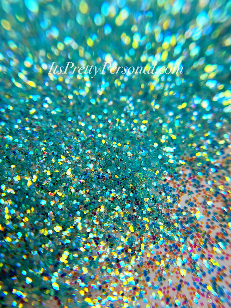 “Cosmo Teal Spark” - Platinum Pastels Collection- Extreme Sparkle Teal