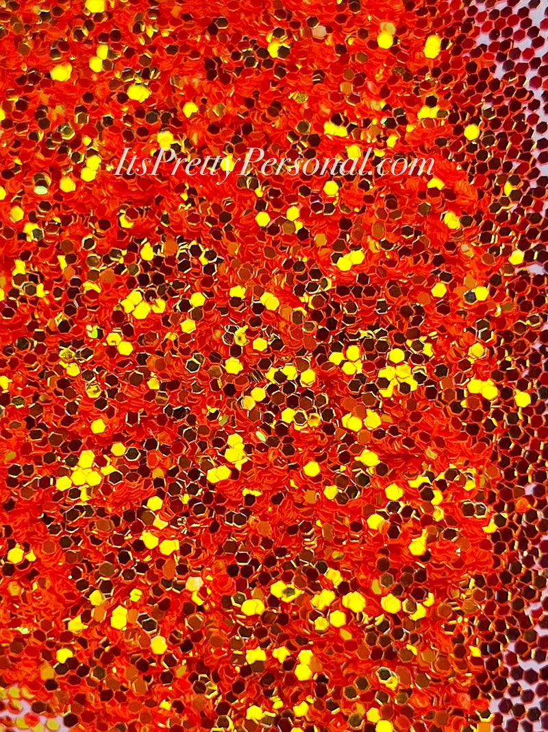 “MINI ORANGE Light Show”-GLOW Glitter-Mini Cut (Medium Cut)
