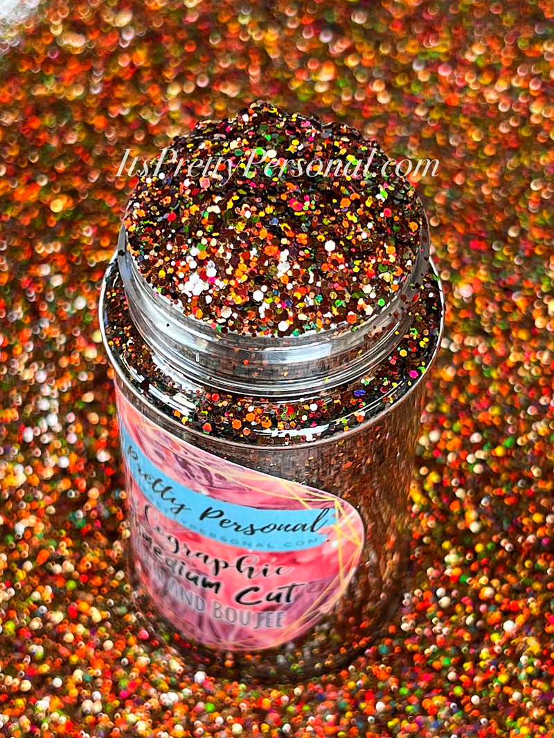 SCHMedium Cut- "Brown and Boujee" -Brown Holographic Glitter
