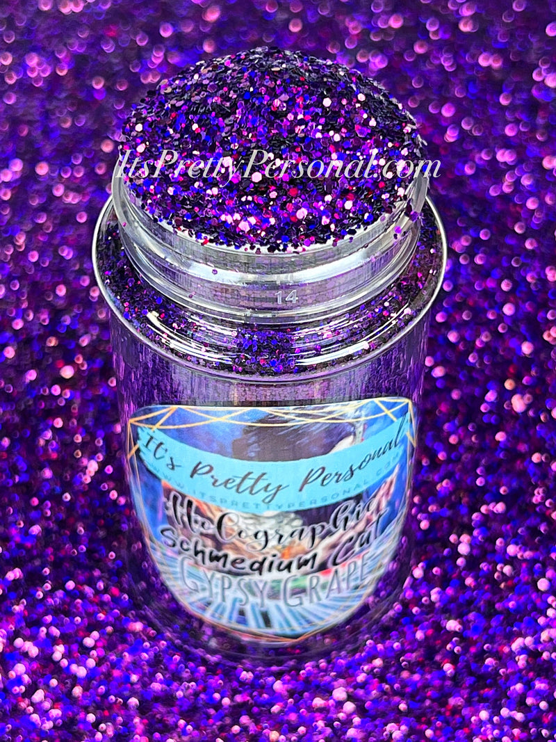 SCHMedium Cut- "Gypsy Grape" -Deep Purple Holographic Glitter