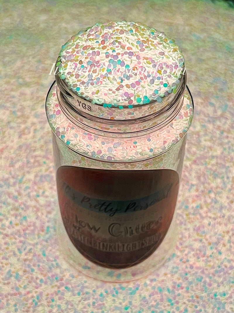 "MINI Pastel Pink Light Show”-GLOW Glitter