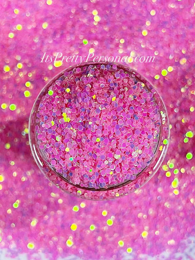 "MINI Pastel Pink Light Show”-GLOW Glitter