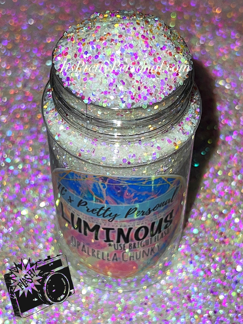 “Opalrella Chunky” (Medium Cut)- Luminous Reflective Glitter Collection