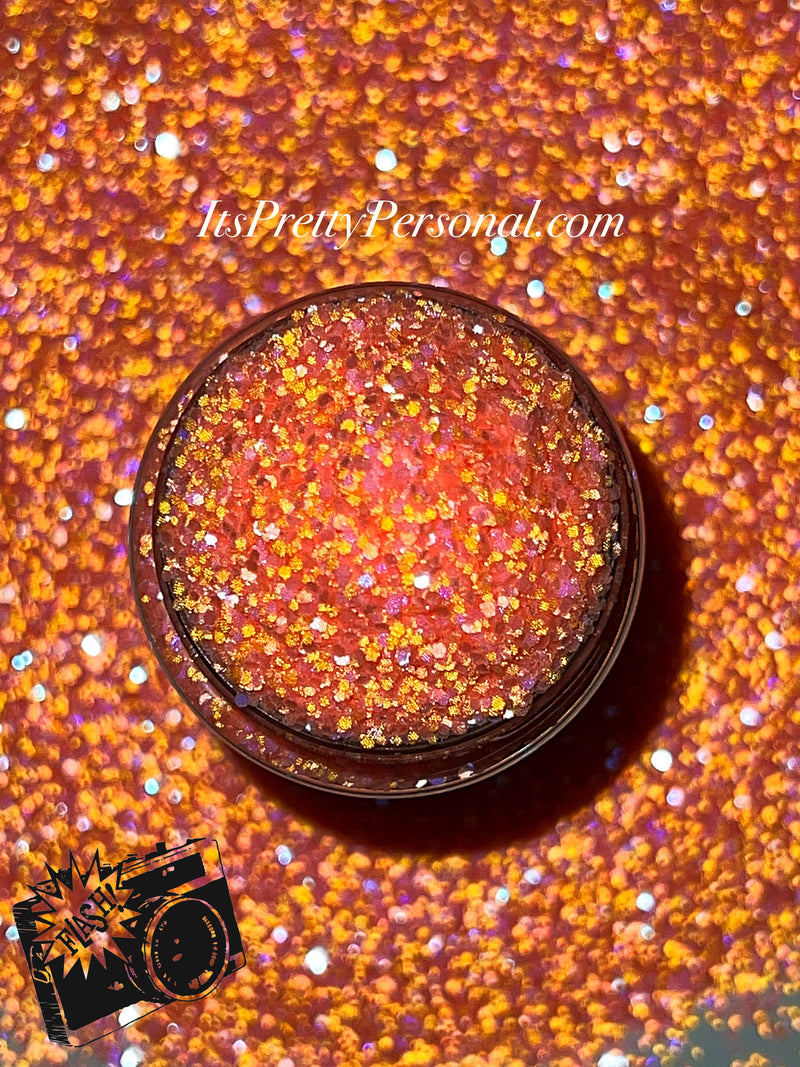 "Freedom Of Peach Chunky” (Medium Cut)- Luminous Reflective Glitter Collection