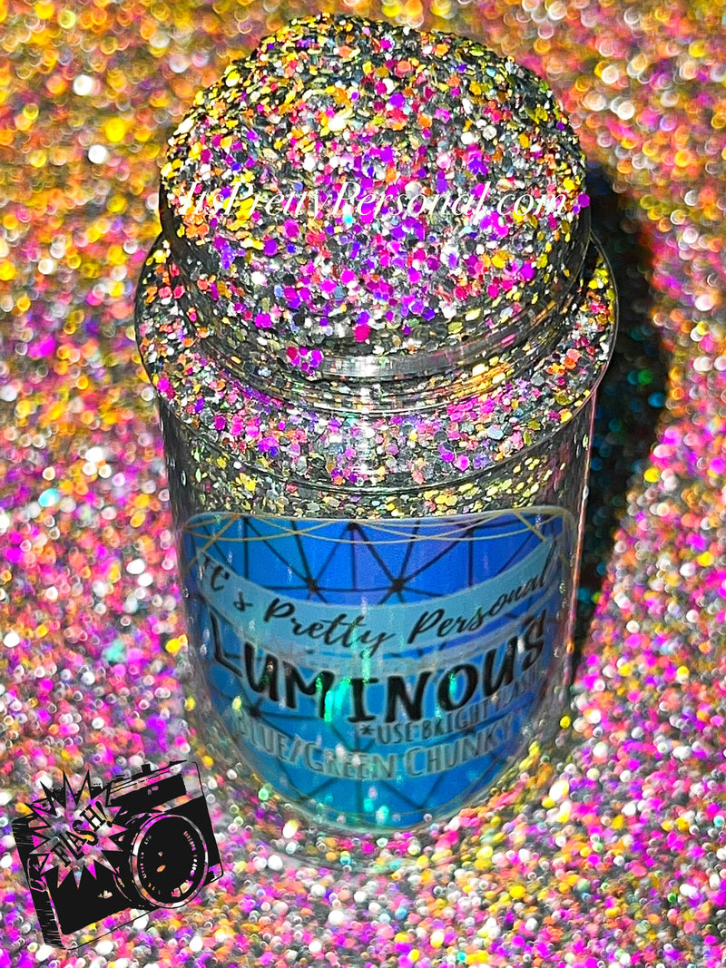 Blue/Green Chunky (Medium Cut)- Luminous Reflective Glitter Collection